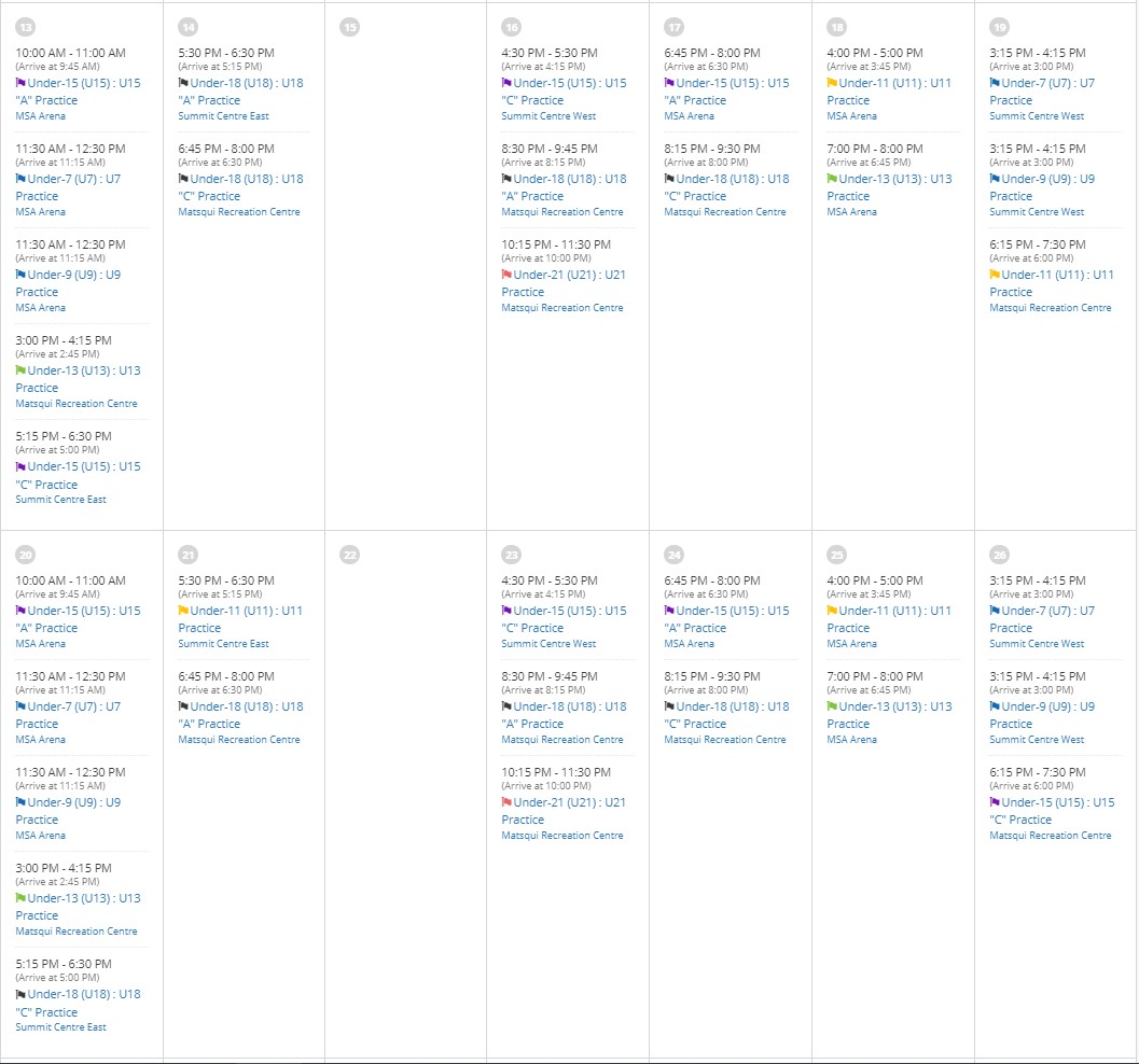 First 2 Weeks of the 2020-2021 Schedule Released โ Abbotsford Female First 2 Weeks of the 2020-2021 Schedule Released โ Abbotsford Female